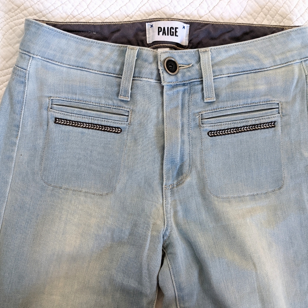 Paige Hoxton Ankle Bryalee Embroidery Skinny Jeans Size 24 - Picture 9 of 15